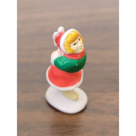 Ice skating mom woman skater Village accessory Xmas decor - Picture 2 of 4